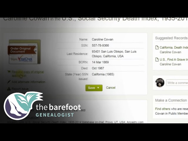 online genealogical index