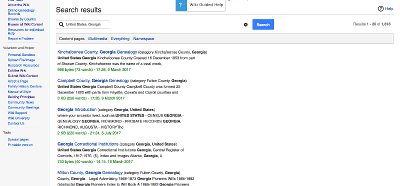 online genealogy search