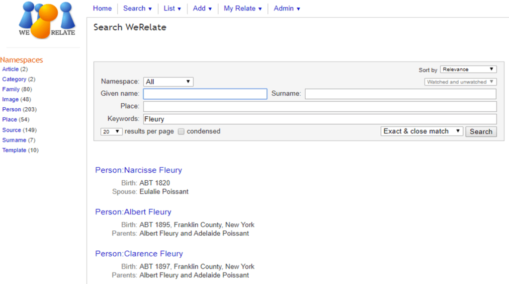 list of free genealogy websites