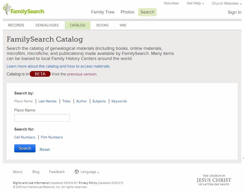 mormon genealogy family search