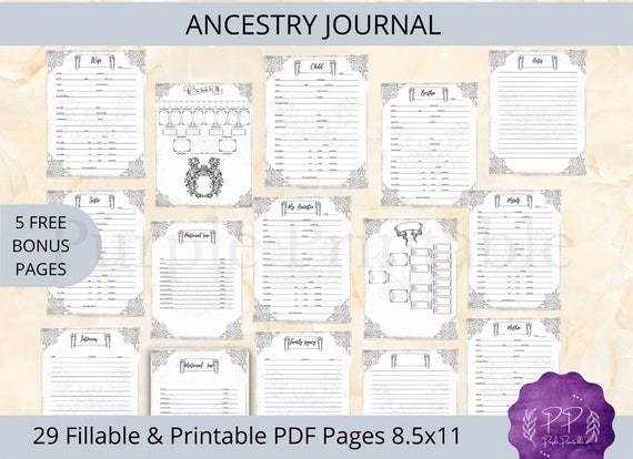 printable family history sheets