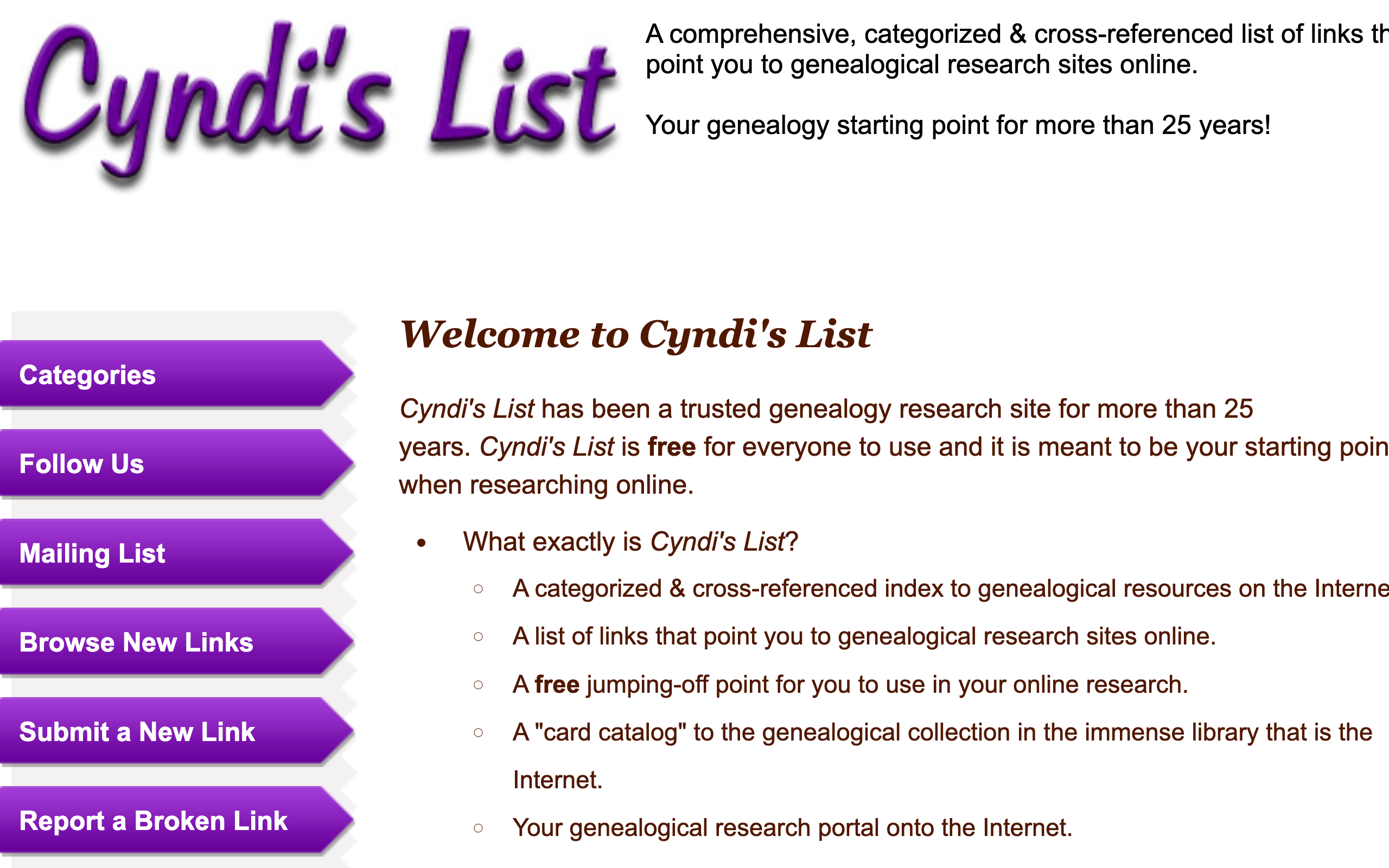 free genealogy web sites